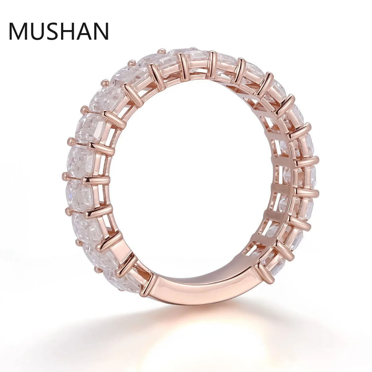 MUSHAN Luxury Custom 14K 18K Gold Rings Band Jewelry With Moissanite Diamond Lab Grown Gemstones Diamond Wedding Ring For Women