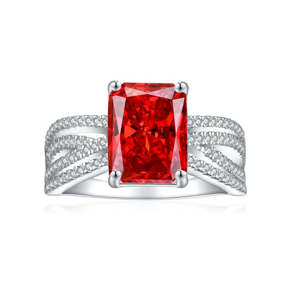 MuShan Jewelry 925 Sterling Silver Ring Wedding Band High Carbon Diamond Minimalist Style  Her Gift Women Rings Fine Jewelry