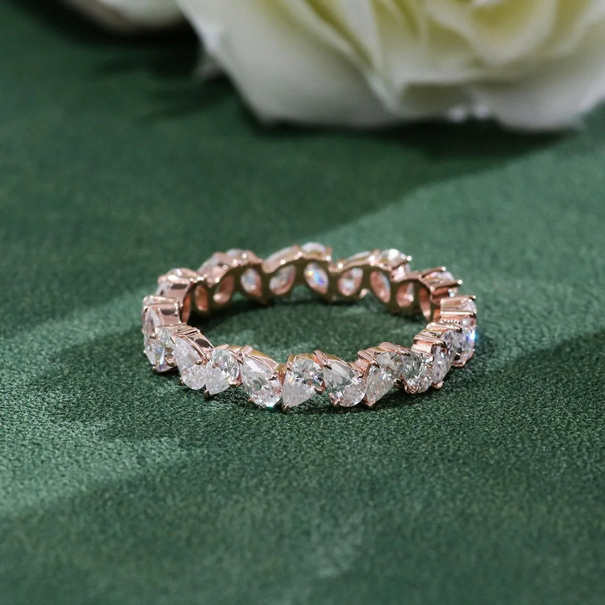MUSHAN Luxury Custom 14K 18K Gold Rings Band Jewelry With Moissanite Diamond Lab Grown Gemstones Diamond Wedding Ring For Women