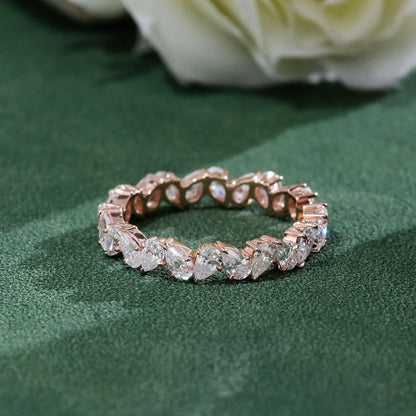 MUSHAN Luxury Custom 14K 18K Gold Rings Band Jewelry With Moissanite Diamond Lab Grown Gemstones Diamond Wedding Ring For Women