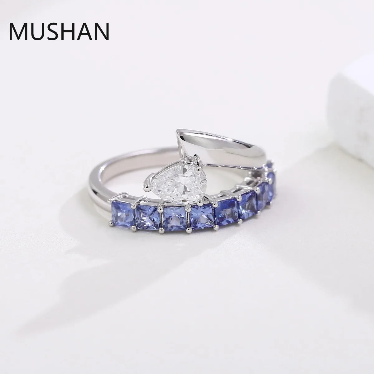 MUSHAN Luxury Custom 14K 18K Gold Rings Band Jewelry With Moissanite Diamond Lab Grown Gemstones Diamond Wedding Ring For Women