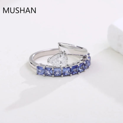 MUSHAN Luxury Custom 14K 18K Gold Rings Band Jewelry With Moissanite Diamond Lab Grown Gemstones Diamond Wedding Ring For Women
