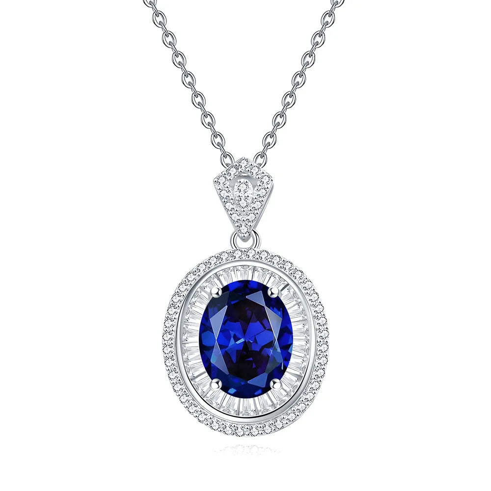 MuShan Jewelry 925 Sterling Silver Necklace Pendant Chain HCD Diamonds Minimalist Style Romantic Style Women Necklaces Jewelry
