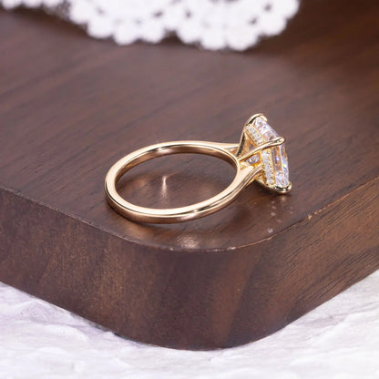 Bague pour femme MuShan en argent sterling 925, sertie de moissanite, faite à la main et plaquée or véritable 18K, bijou breveté MST