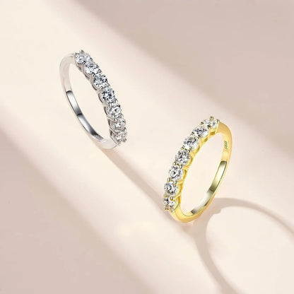 MUSHAN Luxury Jewelry 925 Sterling Silver Ring Band Women GRA Certificated Moissanite Diamond Emerald D Color Rings Fine Jewelry