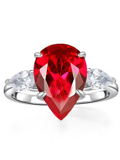 MuShan Jewelry 925 Sterling Silver Ring Wedding Band HCD Gemstones Engagement Party Valentine Gift Women Rings Fine Jewelry