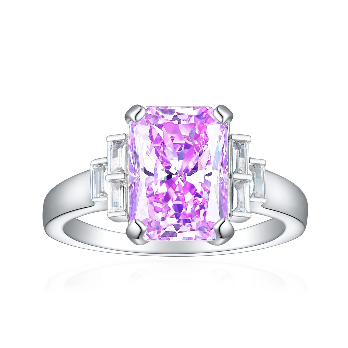 MuShan Jewelry 925 Sterling Silver Ring Wedding Band High Carbon Diamond Christmas Gift Romantic Style Women Rings Fine Jewelry