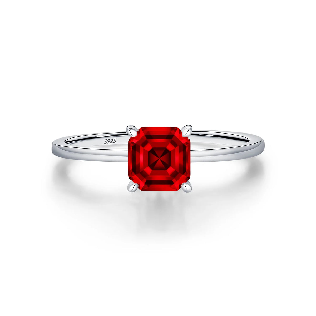 Anillo de compromiso de plata de ley 925 marca MuShan, con gema de rubí de alto carbono certificada CMA, chapado en oro de 18K para mujer