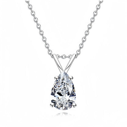 Collier pendentif en argent sterling 925 de luxe MUSHAN pour femmes, collier avec diamant moissanite GRA de 2 ct, 3 ct, 4 ct, 5 ct