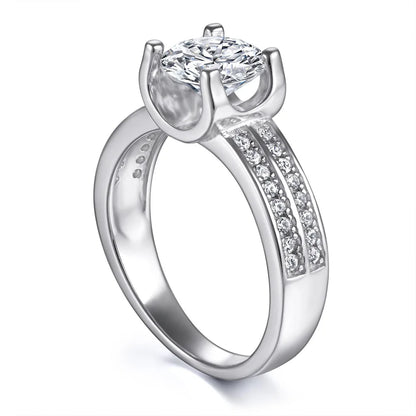 Bague de mariage MuShan Jewelry en argent sterling 925, diamant à haute teneur en carbone, cadeau pour demoiselle d'honneur, bague pour femme style chic, bijou raffiné