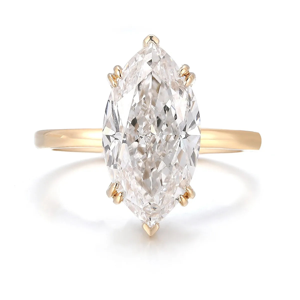 MUSHAN Luxury Custom 14K 18K Gold Rings Band Jewelry With Moissanite Diamond Lab Grown Gemstones Diamond Wedding Ring For Women
