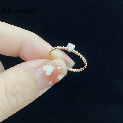 MUSHAN Luxury Custom 14K 18K Gold Rings Band Jewelry With Moissanite Diamond Lab Grown Gemstones Diamond Wedding Ring For Women