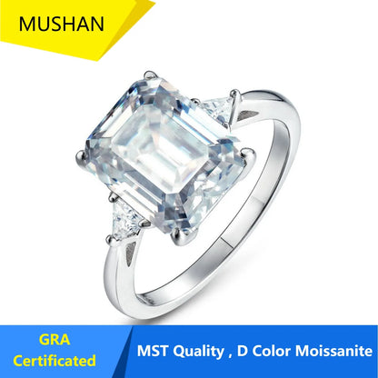 MUHAN Luxury Jewelry  925 Sterling Silver Ring Wedding Band  Women GRA Certificate Moissanite Diamond Rings D Color Fine Jewelry