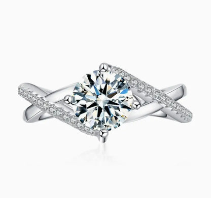 Anillos de plata de ley 925 MUSHAN Jewelry para mujer, alianzas de boda con diamante de moissanita, con certificado GRA, joyería fina