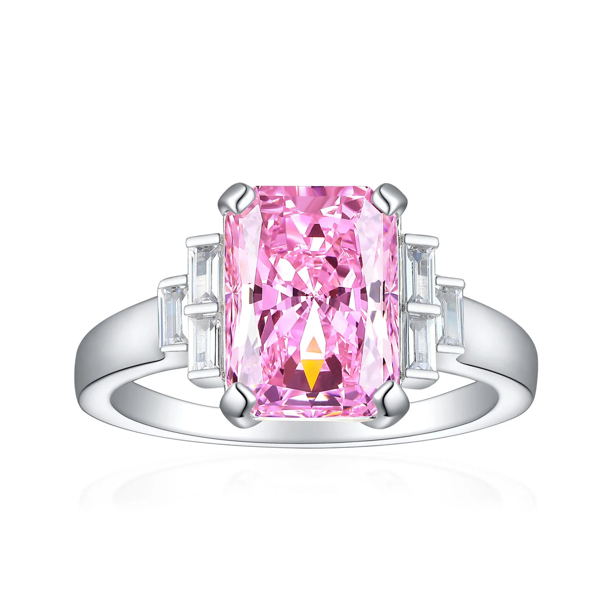 MuShan Jewelry 925 Sterling Silver Ring Wedding Band High Carbon Diamond Christmas Gift Romantic Style Women Rings Fine Jewelry