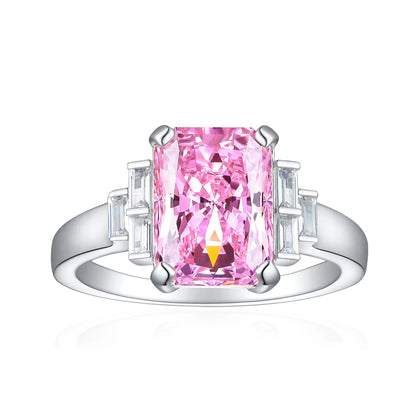 MuShan Jewelry 925 Sterling Silver Ring Wedding Band High Carbon Diamond Christmas Gift Romantic Style Women Rings Fine Jewelry