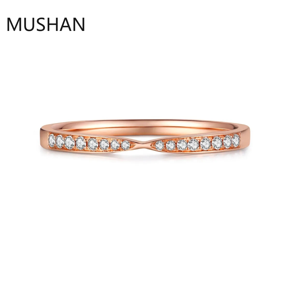 MUSHAN Luxury Custom 14K 18K Gold Rings Band Jewelry With Moissanite Diamond Lab Grown Gemstones Diamond Wedding Ring For Women