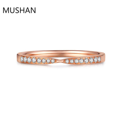 MUSHAN Luxury Custom 14K 18K Gold Rings Band Jewelry With Moissanite Diamond Lab Grown Gemstones Diamond Wedding Ring For Women