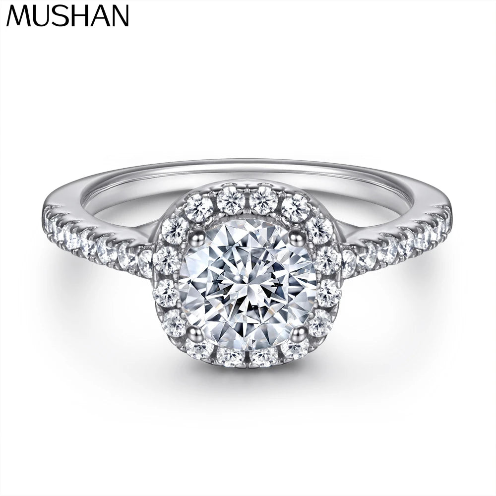 MuShan Designer Jewelry 925 Sterling Silver Ring Cubic Zirconia 7A Grade Emerald Casual Women 18K Gold Plated Fine Jewelry Rings