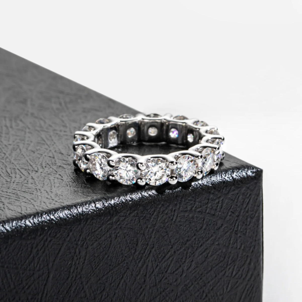 Joyas de lujo MUHAN, anillo de plata de ley 925, alianza de boda, anillos de diamantes de moissanita con certificado GRA para mujer, color D, joyería fina