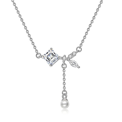 MuShan Jewelry 925 Sterling Silver Necklace Pendant Chain HCD Gemstones Vintage Style Best Friend Gift Women Necklaces Jewelry