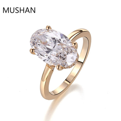 MUSHAN Luxury Custom AU750 14K 18K Gold Rings For Women Jewelry IGI 3ct Lab Grown Diamond Ring Designer EDF VVS Wedding Band
