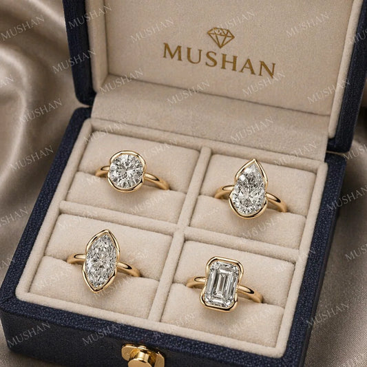 MUSHAN Luxury MST Jewelry 925 Sterling Silver Rings 2ct D Color Moissanite Diamond Women Ring Band GRA Certificated Fine Jewelry