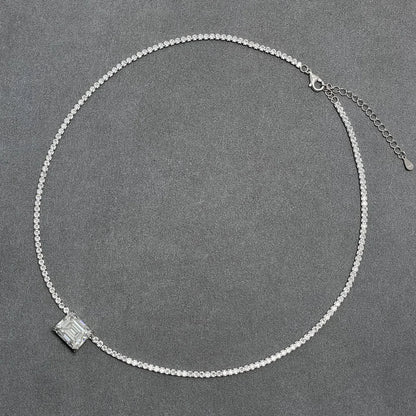 Collar de plata de ley 925 con halo de diamante moissanita de MuShan Luxury Jewelry, casual para prometida, colgante con patente MST bañado en oro de 18K