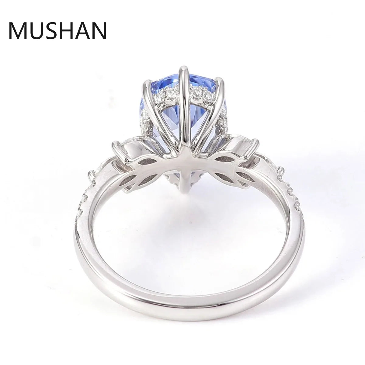 MUSHAN Luxury Custom 14K 18K Gold Rings Band Jewelry With Moissanite Diamond Lab Grown Gemstones Diamond Wedding Ring For Women