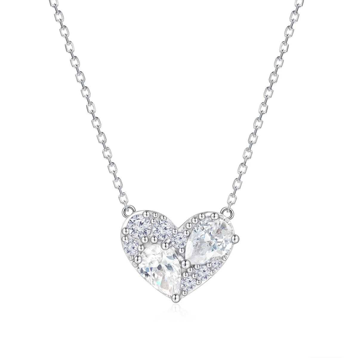 MuShan Brand Jewelry 925 Sterling Silver Necklace Zircon 7A Lariat Anniversary for Her 18K Gold Plated Premium Jewelry Pendant