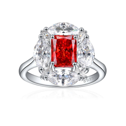 Bague de mariage MuShan Jewelry en argent sterling 925 avec diamant à haute teneur en carbone, cadeau de Noël, cadeau pour elle, bagues pour femmes, joaillerie fine