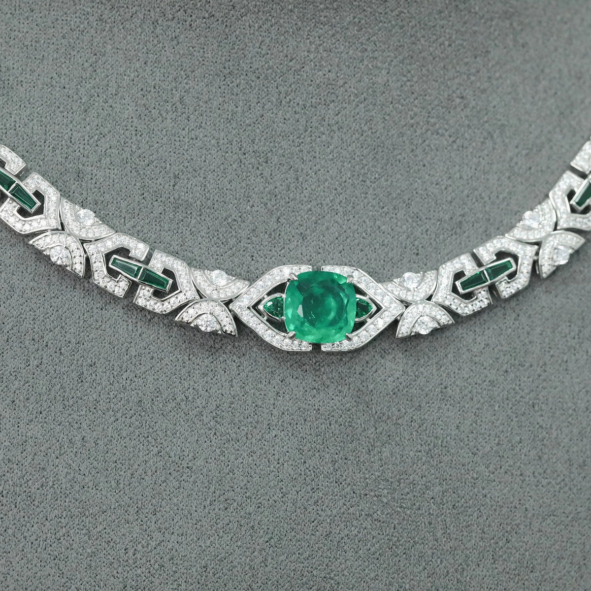 MuShan Jewelry 925 Sterling Silver Necklace Designer HCD Gemstones 5A CZ Gemstones Love 925 Sterling Silver Necklace Accessories