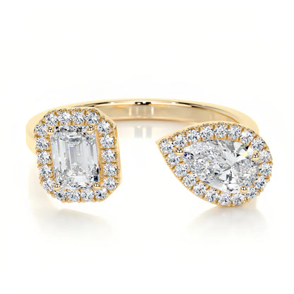 MuShan Brand Jewelry 925 Sterling Silver Rings VVS Moissanite Diamond Ring Ladies 18K Real Gold Plated MST Patent Jewellery