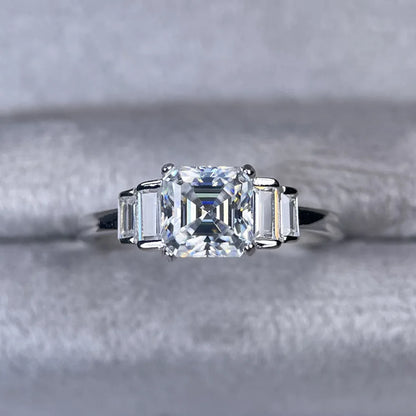 MuShan Designer Jewelry 925 Sterling Silver Ring VVS Moissanite Valentine Ring for Sister 18K Gold Plated MST Patent Jewellery