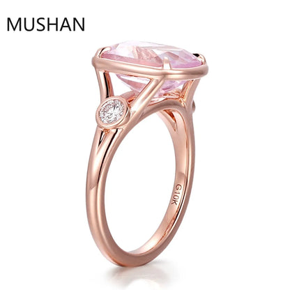 MUSHAN Luxury Custom 14K 18K Gold Rings Band Jewelry With Moissanite Diamond Lab Grown Gemstones Diamond Wedding Ring For Women