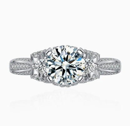 Anillos de plata de ley 925 MUSHAN Jewelry para mujer, alianzas de boda con diamante de moissanita, con certificado GRA, joyería fina