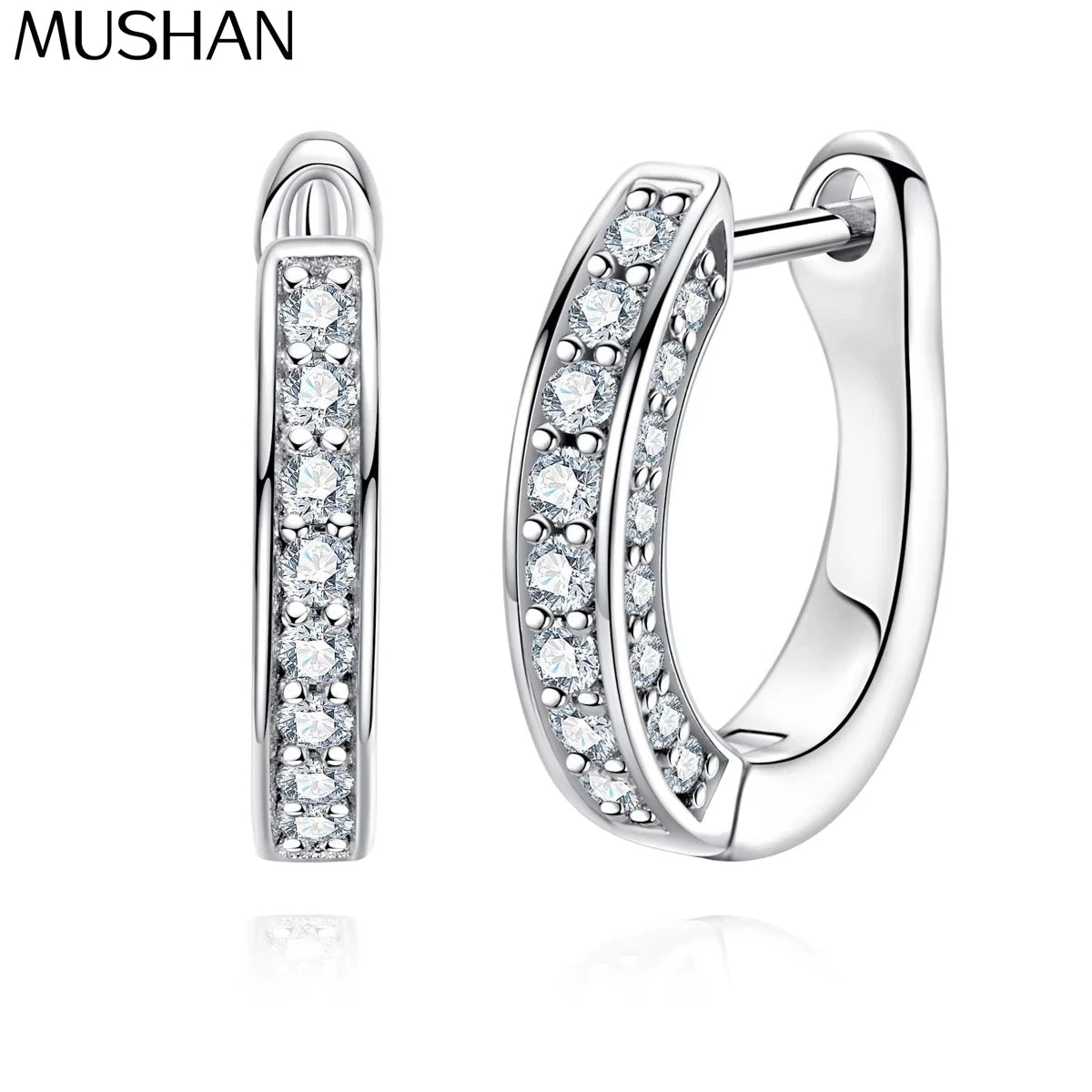 Bague en argent sterling 925 MuShan Designer Jewelry, anneau décontracté avec moissanite couleur D pour conjoint, plaqué or 18 carats, bague de joaillerie brevetée MST