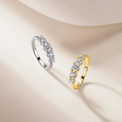 Anillo de lujo MUSHAN de plata de ley 925 para mujer, sortija con diamante de moissanita con certificado GRA, color D, esmeralda, joyería fina