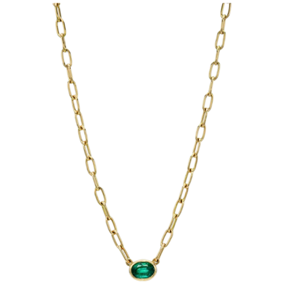 MUSHAN Bespoke Jewelry 925 Sterling Silver Chain Necklace Lab Grown Emerald Ruby Sapphire Gemstones Pendant Necklace for Women