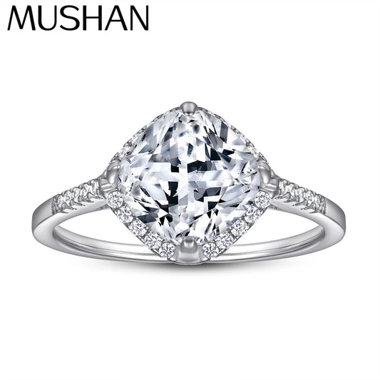 Bague MuShan Jewelry en argent sterling 925, anneau avec zircon cubique 7A, style vintage pour fiançailles ou anniversaire, cadeau pour femme