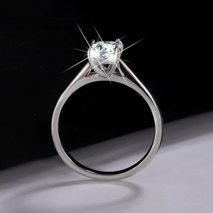 Anillo de plata de ley 925 marca MuShan, anillo de moda con moissanita VVS para mujer, bañado en oro real de 18K, anillos finos con patente MST