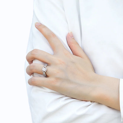 Bague de mariage MuShan Jewelry en argent sterling 925, diamant haute teneur en carbone, cadeau de Saint-Valentin, bague pour femme plaquée or, bijouterie fine