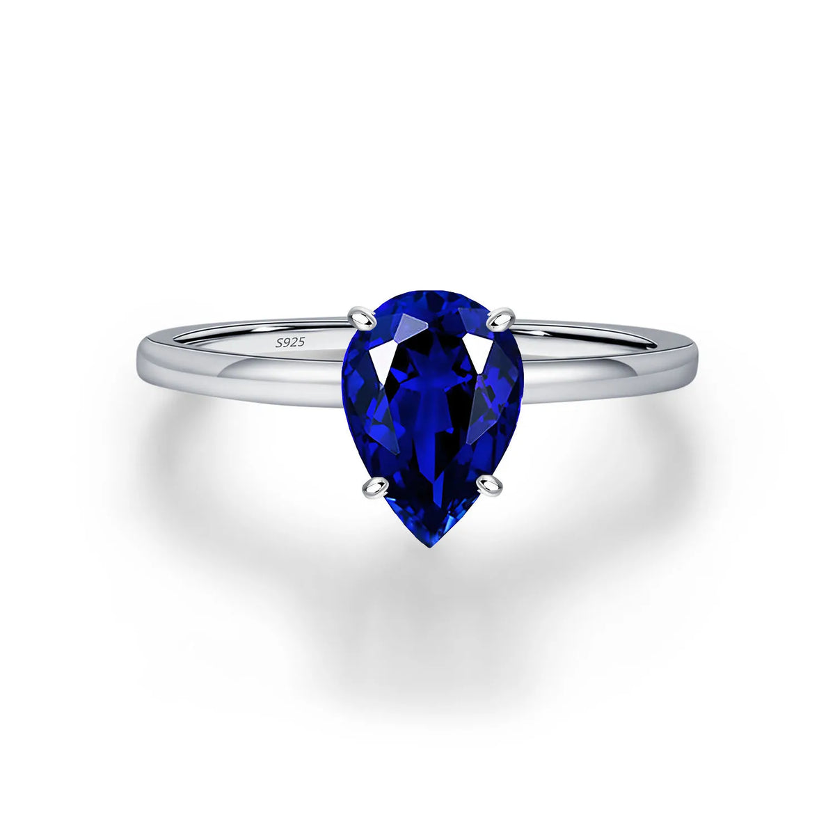 Anillo de plata de ley 925 marca MuShan para mujer, joyería fina con piedras preciosas en forma de gota de agua, ideal para fiestas, bodas y aniversarios.