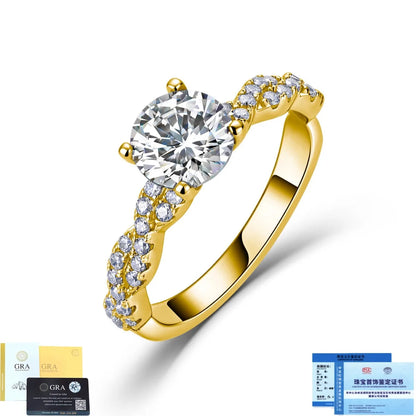 MUSHAN Luxury Jewelry 925 Sterling Silver Ring Band Women GRA Certificated Moissanite Diamond Emerald D Color Rings Fine Jewelry