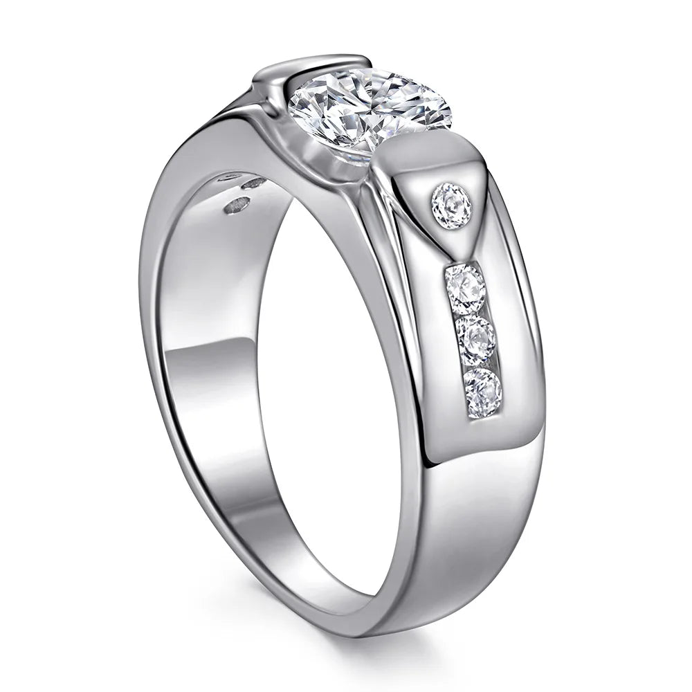 Anillos de compromiso de plata de ley 925 de MuShan Jewelry, alianzas con circonita cúbica 7A, anillos de aniversario, regalo para mujer