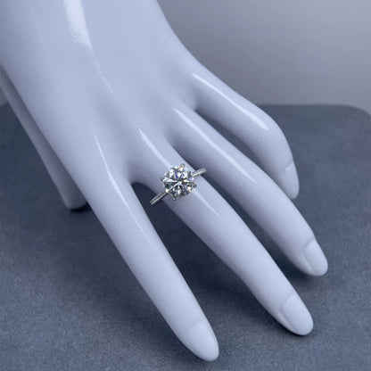 MUSHAN Luxury Jewelry 925 Sterling Silver Ring VVS Moissanite Artisan Ring for Partner 18K Gold Plated MST Patent Fine Jewellery