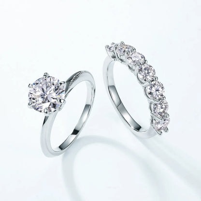 Bague de mariage en argent sterling 925 MUHAN Luxury Jewelry pour femme, diamant moissanite couleur D, bijou raffiné avec certificat GRA