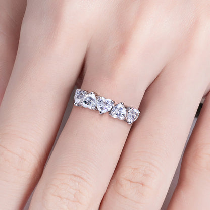 MuShan Brand Jewelry 925 Sterling Silver Ring VVS Moissanite Delicate Ring for Women 18K Gold Plated MST Patent Jewellery