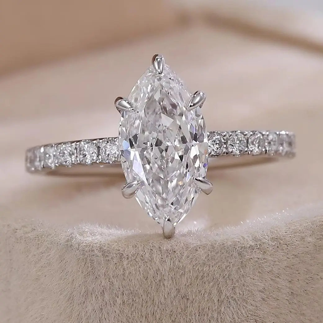 MUSHAN Custom Jewelry 1.5ct D Color VVS1 Moissanite Diamond Rings 10k 14k 18k Gold Platinum PT950 Luxury Ring Band Jewelry Women