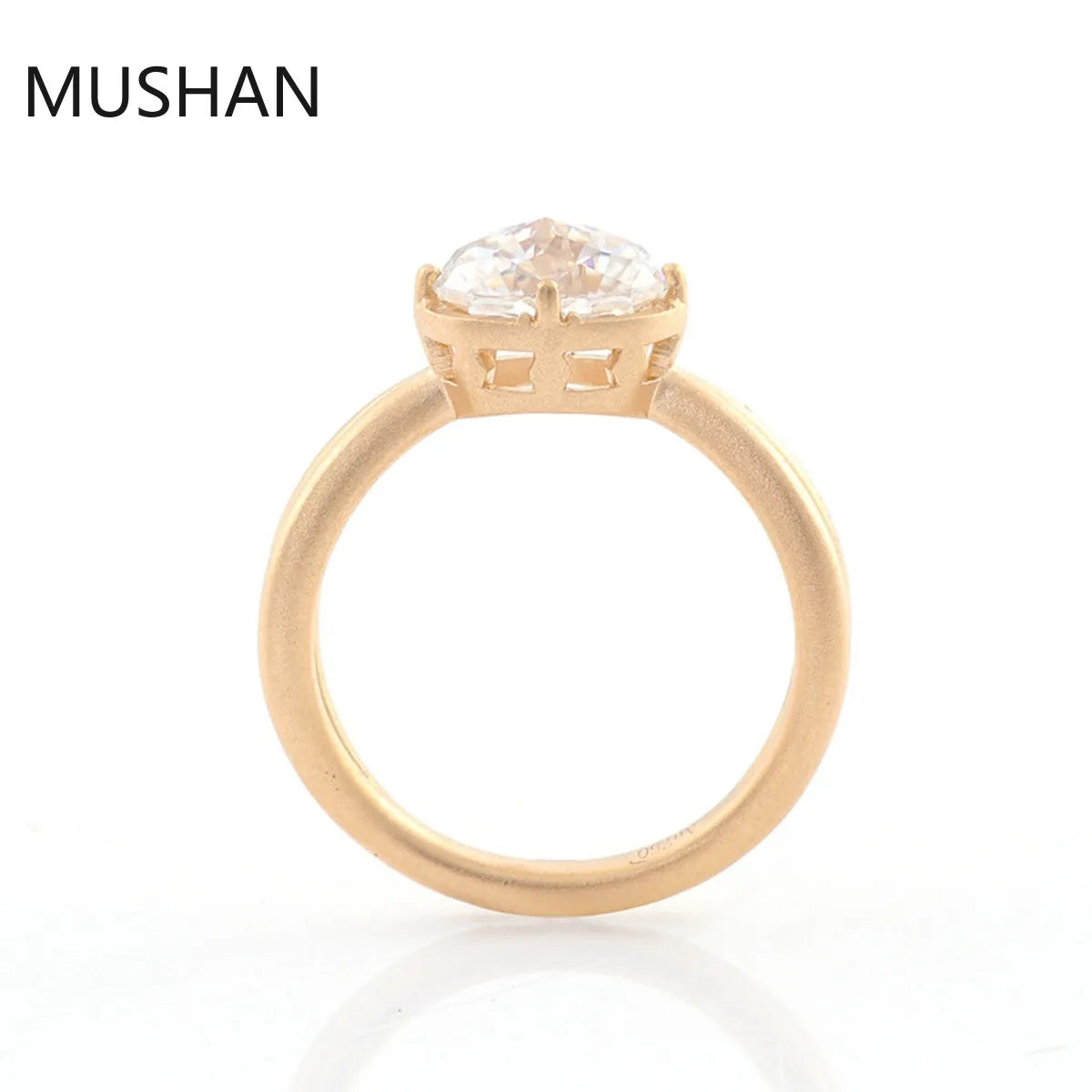 MUSHAN Luxury Custom 14K 18K Gold Rings Band Jewelry With Moissanite Diamond Lab Grown Gemstones Diamond Wedding Ring For Women